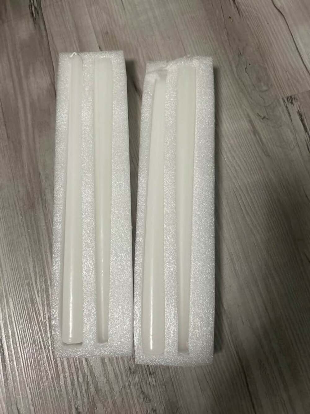 Pickood 12” Classic White Taper Candles 4-Pack Dripless Unscented Long Burning